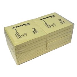Blocchetto biglietti adesivi - giallo - 75 x 75mm - 70gr - 100 fogli - Starline