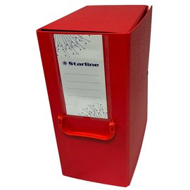 Scatola archivio con maniglia - dorso 16 cm - 25 x 35 cm - rosso - Starline