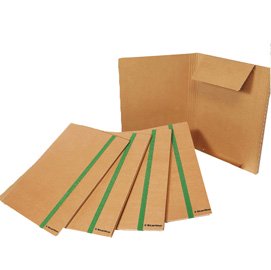 Cartella 3 lembi con elastico piatto - 25 x 35 cm - dorso variabile - cartoncino - avana - Starline