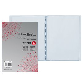Portalistini personalizzabile - PP - 22 x 30 cm - 30 buste - trasparente - Starline