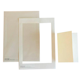 Cartoncino prefustellato - 117 x 170 mm - avorio martellato - Kartos - conf. 10 pezzi