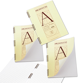 Blocco Architetto - spiralato - 220 x 297mm - 100 gr - 40 fogli - bianco - Pigna