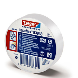 Nastro adesivo isolante - 15 mm x 10 m - PVC - bianco - Tesa