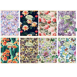 Maxiquaderno Nature Flowers - A4 - 5 mm - 42 fogli - 80 gr - Pigna