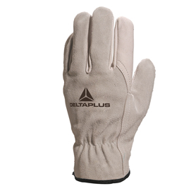 Guanti da lavoro FCN29 - palmo in pelle fiore di bovino - dorso crosta di bovino - taglia 08 - bianco - Deltaplus