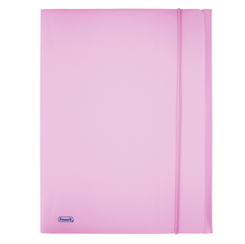 Cartella 3 lembi con elastico Pastel - 24 x 33cm - dorso 1 cm - PP - glicine - Favorit