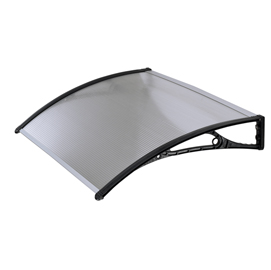 Pensilina modulare - 100 x 60 cm - policarbonato alveolare - trasparente - X-Robust