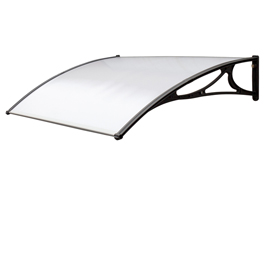 Pensilina modulare - 100 x 80 cm - policarbonato alveolare - satinato opalino - X-Robust