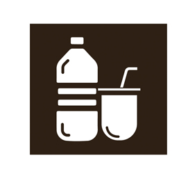 Etichetta adesiva raccolta differenziata - con icona "PLASTICA" - 120 x 130 mm - vinile - bianco opaco - Medial