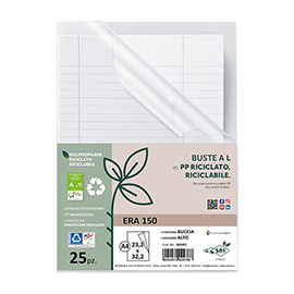 Cartellina a L Era 150 - A4 - PP riciclato - buccia pesabte - Sei rota - conf. 25 pezzi