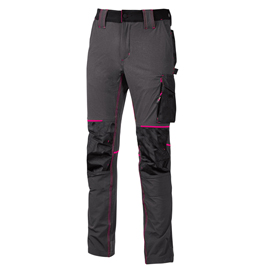 Pantaloni da donna Atom Lady - taglia L - grigio/fucsia - U-Power