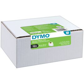 Rotolo 130 etichette LW  2093091 - 28 x 89 mm - carta - indirizzi standard - bianco - Dymo - value pack 12 pezzi