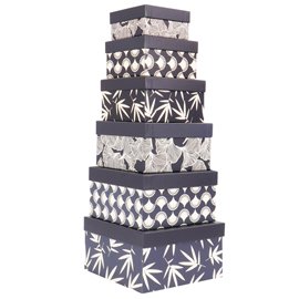 100146 Set scatole regalo - dimensioni assortite - fantasia Faith - conf. 6 pezzi