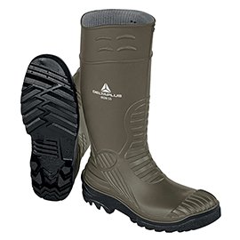 Stivali di sicurezza Iron S5 SRC - taglia 41 - PVC - kaki/nero - Deltaplus