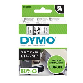 Nastro D1 standard 409130 - 9 mm x 7 mt - PL - nero/bianco - Dymo