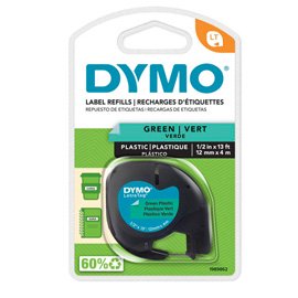 Nastro Letratag 912040 - 12 mm x 4 mt - plastica - verde - Dymo