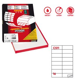 Etichette adesive C/511 - in carta - permanenti - 105 x 37
