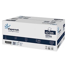 54975 Carta igienica interfogliata - 18 gr - strappo 11x21 cm - Papernet - pacco da 224 strappi