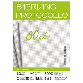 Foglio protocollo - A4 - 4 mm - 60 gr - Fabriano - conf. 200 pezzi