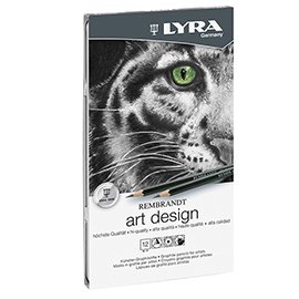 Matite Rembrandt Art Design - Lyra - astuccio metallo 12 matite assortite