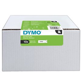 Nastro D1 409130 - 9 mm x 7 mt - PL - nero/bianco - Dymo - value pack 10 pezzi