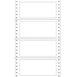 Etichette adesive a modulo continuo TT951 - in carta - corsia singola - permanenti - 140 x 60 mm - 4 et/fg - 100 fogli - bianco - Markin