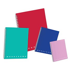 Quaderno Monocromo - A5 - 70 fogli - 80 gr - s/fori - spiralato - 4 mm - Pigna