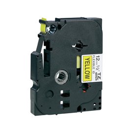 Brother - Nastro laminato flessibile - Nero/Giallo - TZEFX631 - 12mm x 8mt