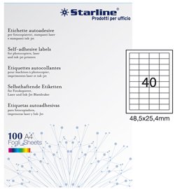 Etichette adesive - in carta - permanenti - 48